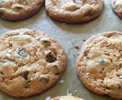 Salted Tahini Chocolate Chip Cookies