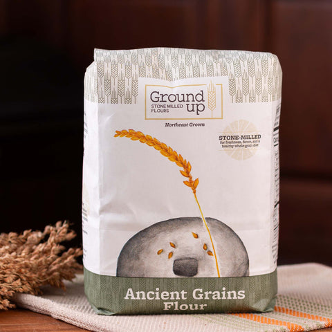 A 3 pound bag of Ground Up Ancient Grains Flour