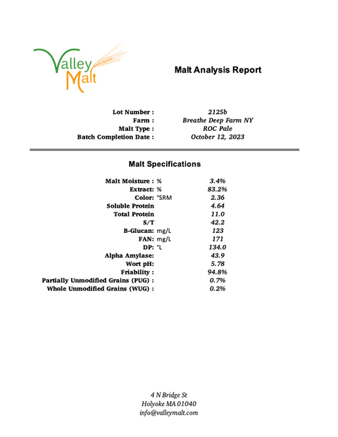 2-Row Regenerative Organic Certified® Pale Malt