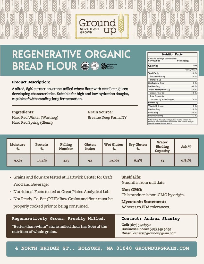 Regenerative Organic Bread Flour – Ground Up